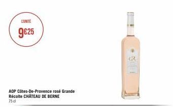 9€25  AOP Côtes-De-Provence rosé Grande Récolte CHÂTEAU DE BERNE  75 cl  311 