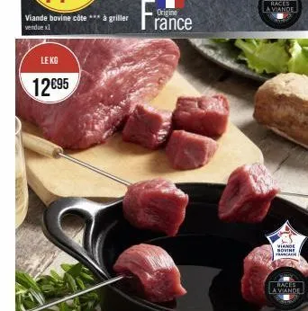 le kg  12€95  origine rance  races  la viande  viande bovine francais  races  la viande 