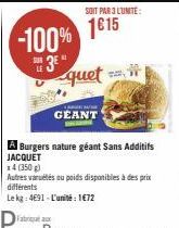 -100%  SUR  SOIT PAR 3 LUNITE:  1615  quet  GEANT 