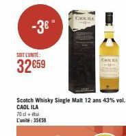 -3€"  SOIT LUNITÉ:  32€59  CADLILA  CHOLIA 