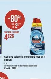 SOIT PAR 2 LUNITE  4€26  -80%  2*  IL  Autres variétés ou formats disponibles L'unité : 7€09  finish 