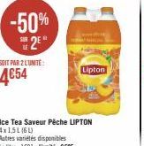 -50% 2⁹"  SOIT PAR 2 LUNITE:  4€54  Lipton 