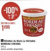 -100% SH 3⁰  SOIT PAR 3 L'UNITE:  1695  www  OFFRE DECOUVERTE BORDEAU CHESNEL  JA VERITABLE 