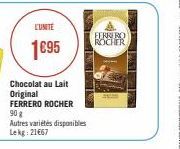 chocolat au lait Ferrero Rocher