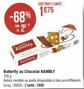 -68% 2€  Kambly  Kably  SOIT PAR 2 LUNITE:  1€75 