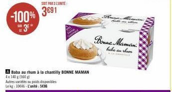 baba au rhum Bonne maman