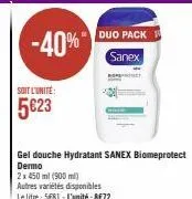 gel douche sanex