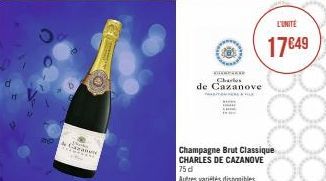 champagne brut Charles de Cazanove