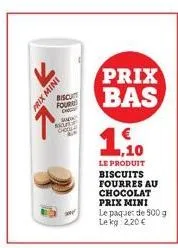 biscuits fourrés au chocolat 