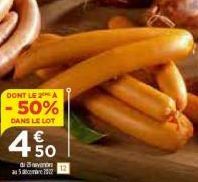 DONT LE 2 A  - 50%  DANS LE LOT  4.50  €  d 57922 