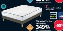 349  10  Matelas Tip Top 140x230 cm  Vendu roulé : facile à  transporter  FUMAT  LIMETER FRANCE  p  -50% 