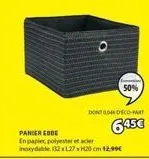 panier code  en papier, polyester et acier inoxydable. 132x127x120 cm 12,99€  dont 004 deco-part  6.45€  50% 