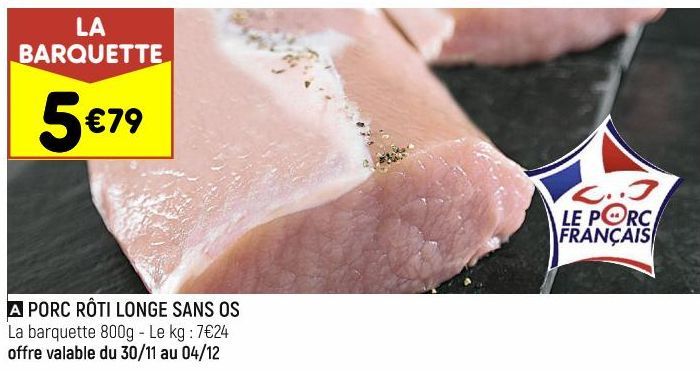 PORC RÔTI LONGE SANS OS