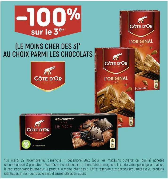 chocolats Côte d'or