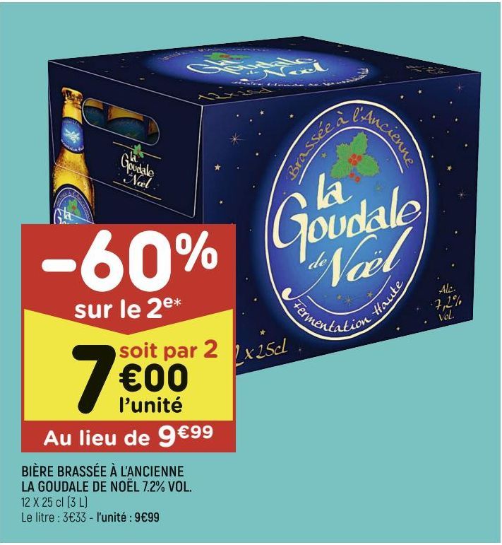 bière brassé à l'ancienne La Goudale de noel 7.2% vol