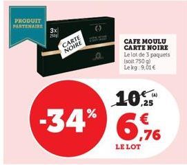 café moulu Carte noire