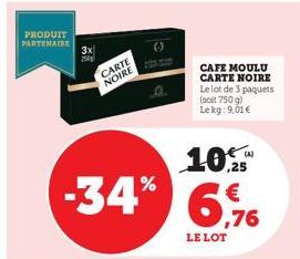 café moulu Carte noire