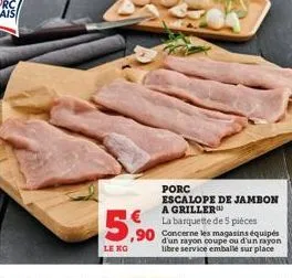 escalope de jambon 