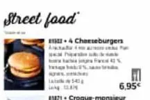 street food  4 cheeseburgers  hipe  a france 4%  4  6,95€ 