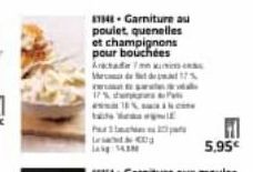 1848 Garniture au poulet, quenelles et champignons pour bouchées  Archadim de de  17%  P  la  & g M  sein 