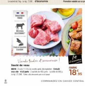 |0  W  Park  ALAM  Viande tendre et sarments  435-200  Sauté de veau  121122 E  je d'econom  