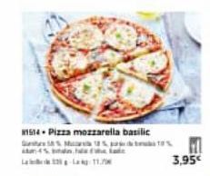 1514 Pizza mozzarella basilic GSM  5% 