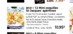 -12 mini coquilles st-jacques apéritives 14 15  18-10.95€ 