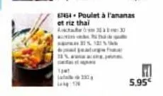 3% 12  peaturgh  1pm  lula 237  67454 poulet à l'ananas et riz thai acta 2 an  5.95€ 