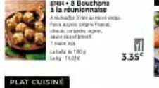 1744 8 bouchons à la réunionnaise aabe  ded, crush s  late  plat cuisine  f 3.35€ 