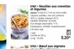 87 nouilles aux crevettes et légumes  & tre lages its ch 2%22%  22  5,20€ 