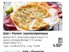 s  flamm saumon/poireaux  4,50€ 