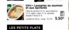 4714 Lasagnes au saumon et aus epinards F21%,  22% 15 %  - 5,50€ 