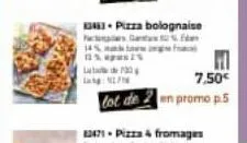 pizza bolognaise promo