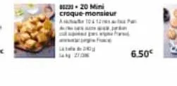 240  85220-20 mini croque-monsieur a 10412  www.  6.50€ 