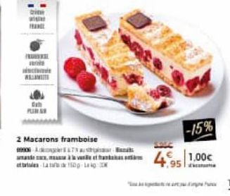 act  PUMA  2 Macarons framboise  1990  TL  à  150g- 2.95  A  -15%  1,00€ 