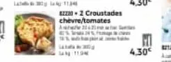 82230-2 croustades  chevre/tomates  a  20 es 25 fm 12%, w opa  l jan 119 