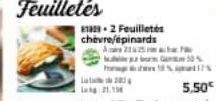 Feuilletés  81829-2 Feuilletés chevre/épinards A2125 acto e  50% 