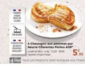 PAR  PRECE origine LE LA LE  Ps4 Chaussons aux pommes pur beurre Charentes-Poitou AOP  du beste  Charentes PAP 
