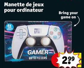 Manette de jeux pour ordinateur  ULTIMA  GAMER  BATH FIZZERS  PRESS START  Bring your game on  2.99 