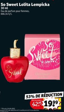 Sweet  Son  Sweet  53% DE RÉDUCTION 4275 199⁹  PRIX AILLEURS 