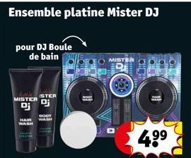 Ensemble platine Mister DJ  pour DJ Boule de bain  LASTER  DjDj  MISTER  BODY HAIR WASH WASH  11  11  4.⁹⁹  