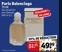 SEULEMENT EN LIGNE  BALENCIAGA PARIS  39% DE RÉDUCTION  PRIX AILLEURS  813504999 