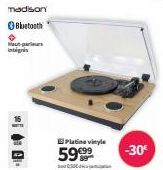madison  Bluetooth  ✪ Maut-parleurs intigris  Platine vinyle 59€99  S  -30€ 