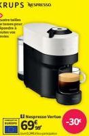 KRUPS ESPRESSO  Quatre taille det pour répondre à toutes var envies  69%  Nespresso Vertuo  -30€ 