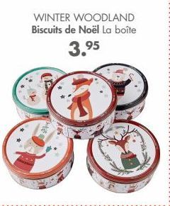 WINTER WOODLAND Biscuits de Noël La boîte 3.95 