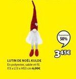 LUTIN DE NOEL KULDE En polyester, sable et fä 13x13x53 cm 6,90€  345€  50% 