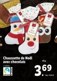 chaussette de noël avec chocolats  boss  859  3.69  1kg+42,40 €  may k 