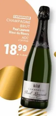champagne champagne  18.99  brut  paul laurent blanc de blancs aoc  537546  champagne  paul laurent  man 
