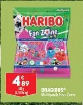 489  1001  haribo fan zone,  dragibus  multipack fan zone 