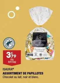greent  home  399  475  assortiment papillotes  the  isauraⓡ assortiment de papillotes chocolat au lait, noir et blanc. 